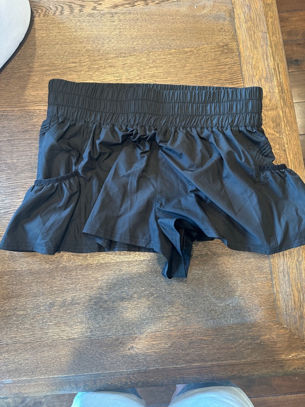FP Movement by Free People Black Ruffle Shorts
